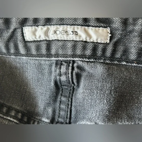 Joe's Jeans 'Rolled Ex-Lover' Black Distressed Cutoff Jean Shortie Shorts - Picture 7 of 10